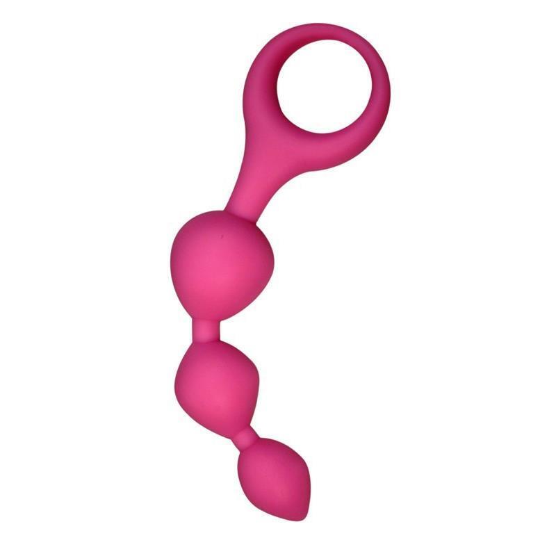 Alive - Triball Bolas Anales Silicona Rosa 15 Cm