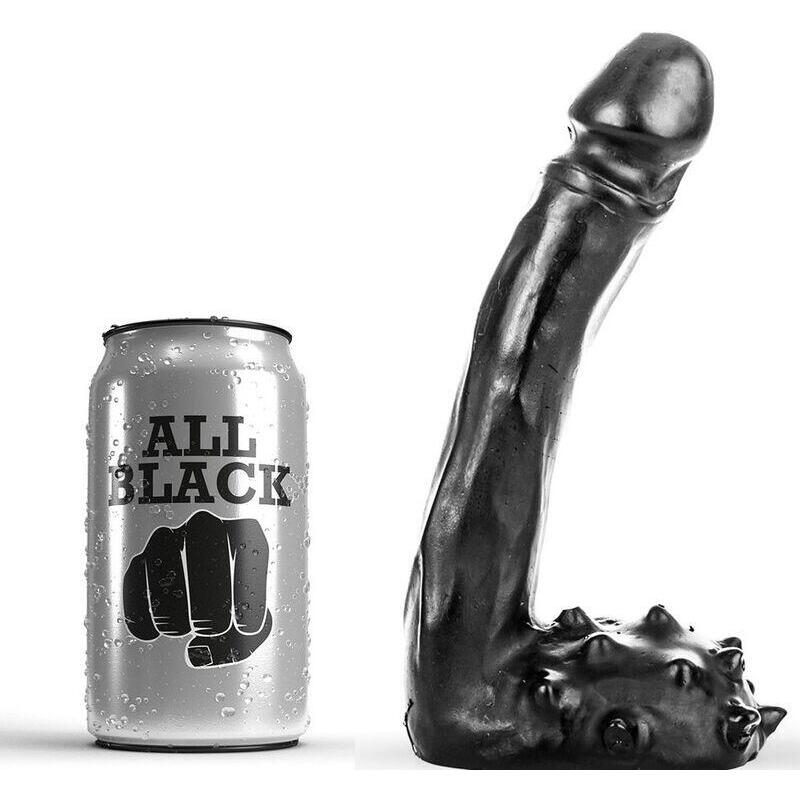 All Black Dildo Realistico 19 Cm