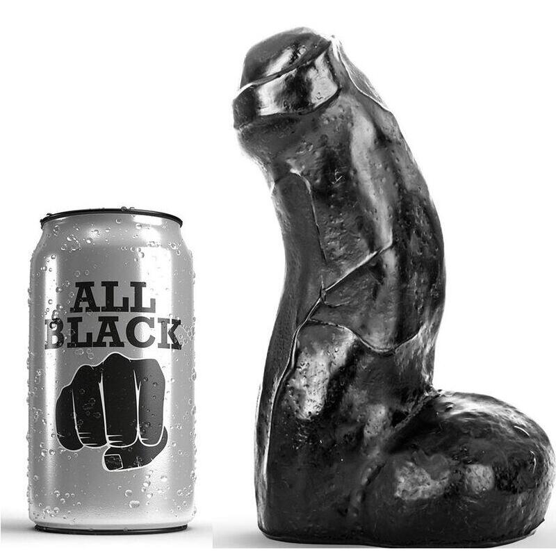 All Black Realistic Dong Negro 17 Cm