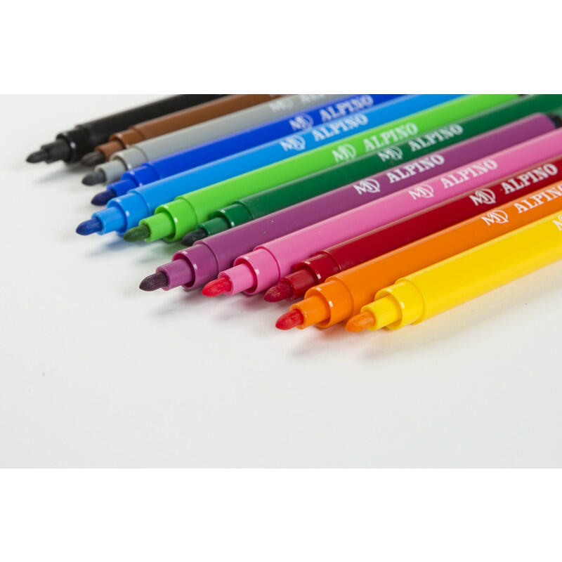 Alpino Estuche 12 Rotuladores Standard Colores Surtidos