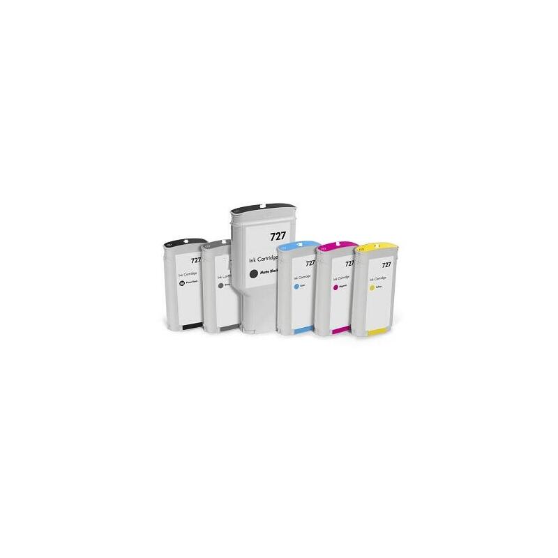 Amarillo Compatible Hp Designjet T1500,T2500,T920-130ml 727 Hpb3p21a