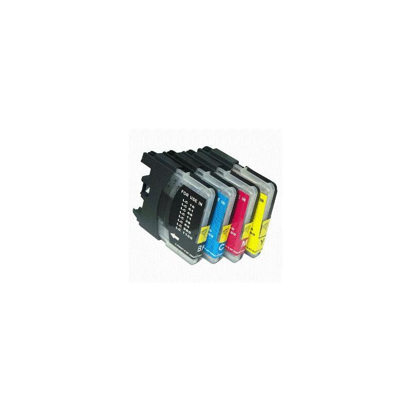 Amarillo Compatible Para Brother Lc61,Lc980, Lc1100, Lc985 Alta Capacita