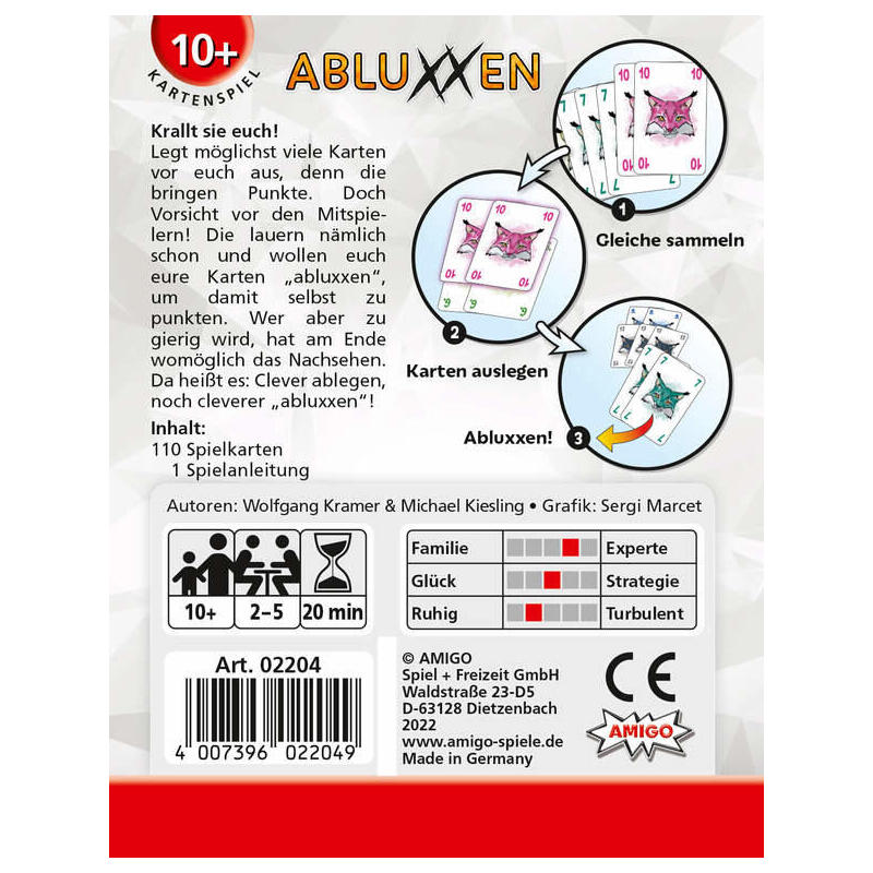 Amigo Abluxxen, Juego De Cartas 4007396022049