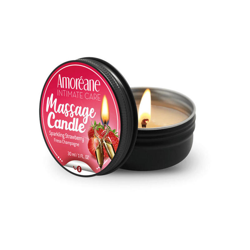Amoreane - Vela De Masaje Fresa Champan 30 Ml