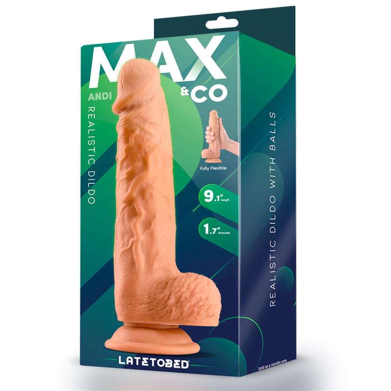 Andi Dildo Realista Con Testículos 9.1 Natural