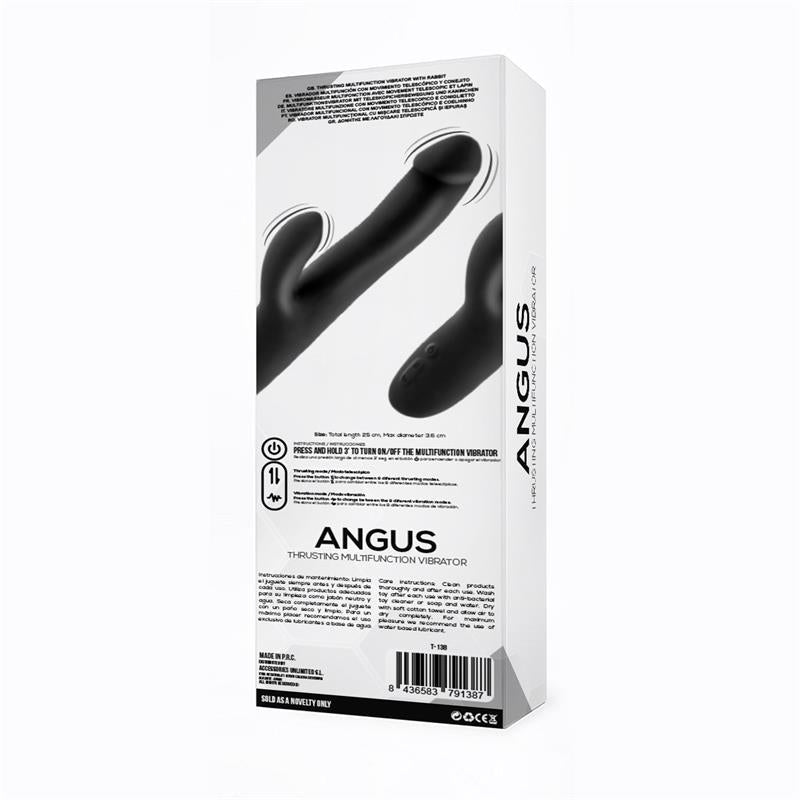 Angus Vibrador Con Función De Movimiento Thursting 2 Motores Silicona Usb