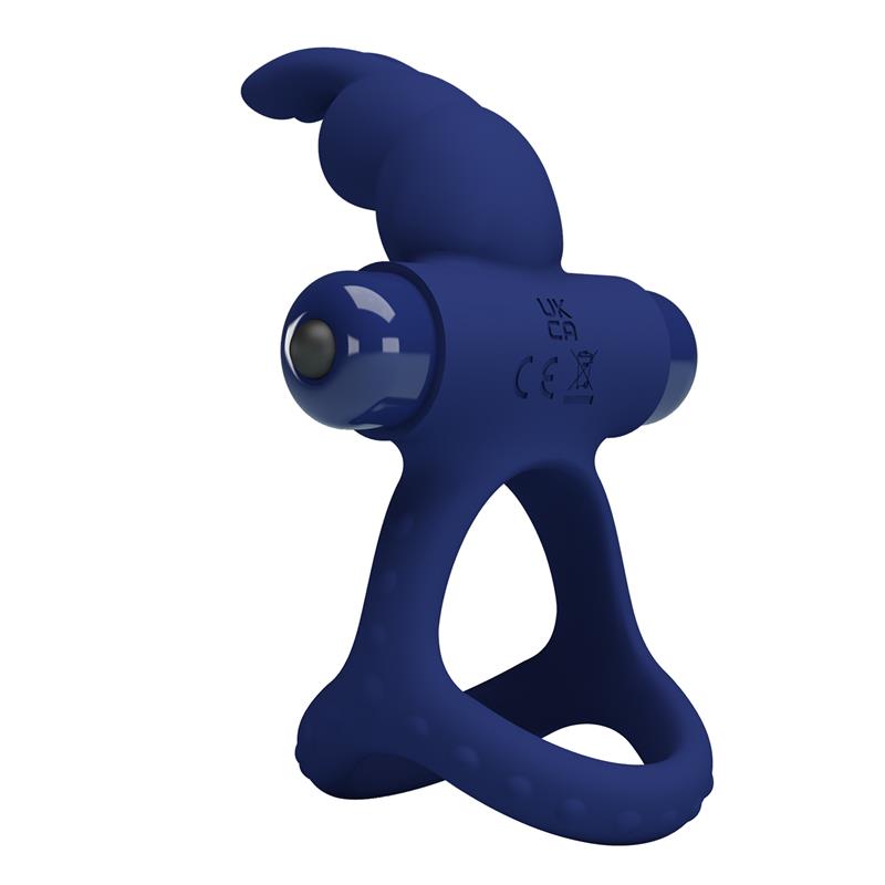 Pretty Love - Luchito Doble Anillo Vibrador Rabbit Azul