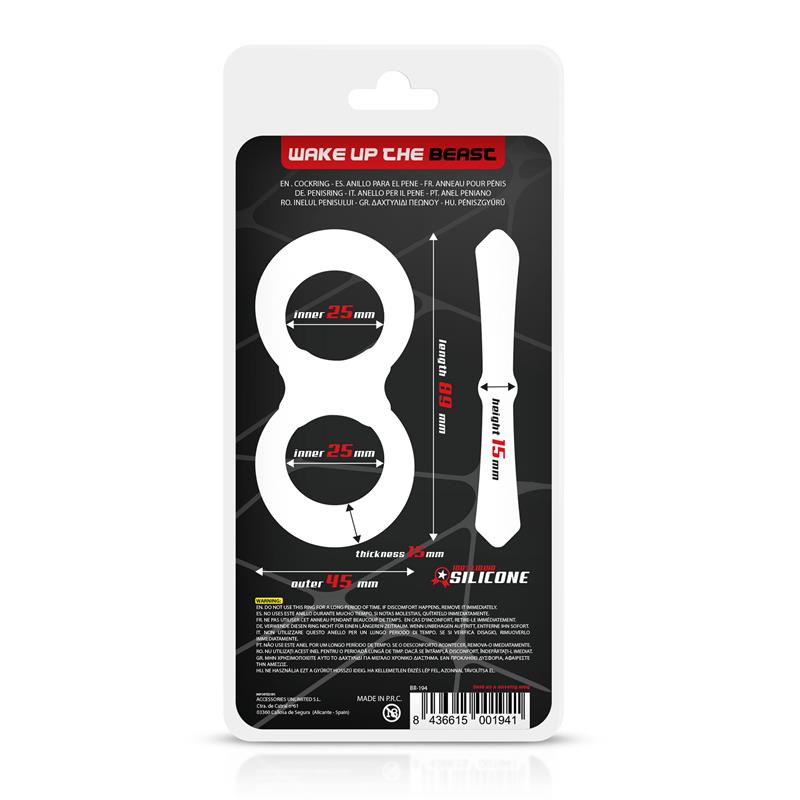 Anillo Pene Y Testículos Silicona Líquida 25 Mm