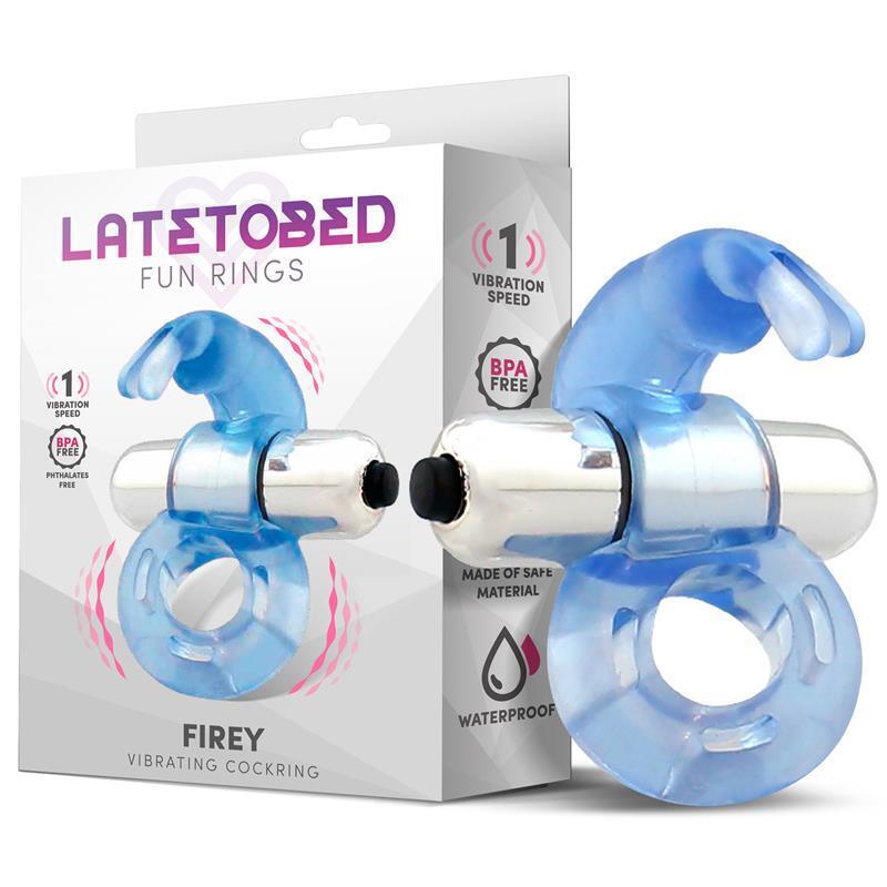 Anillo Vibrador Firey Con Conejito Azul