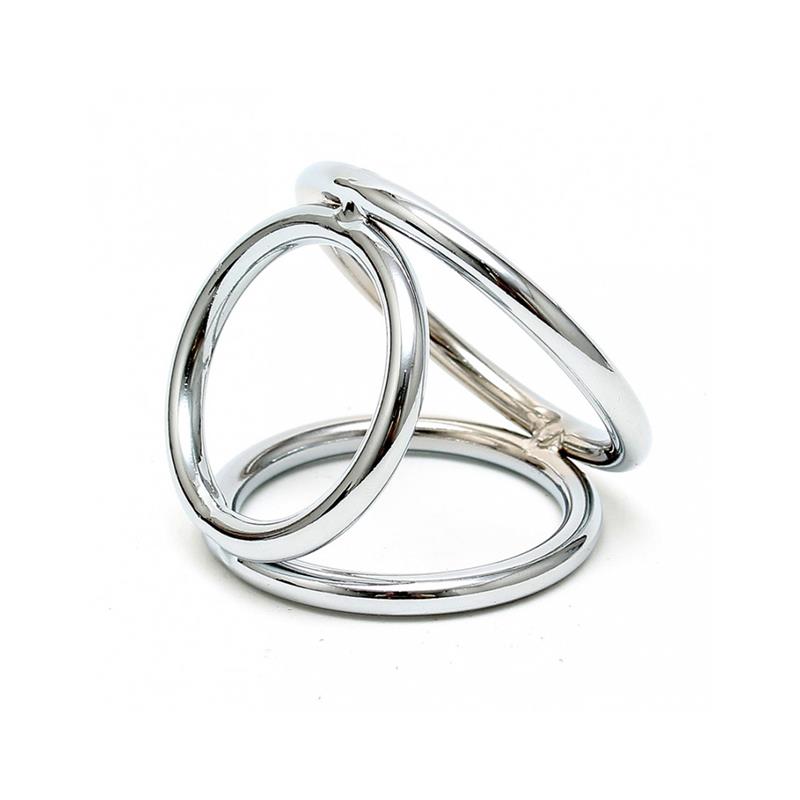 Anillos En Triángulo Metálico Para Pene Y Testículos