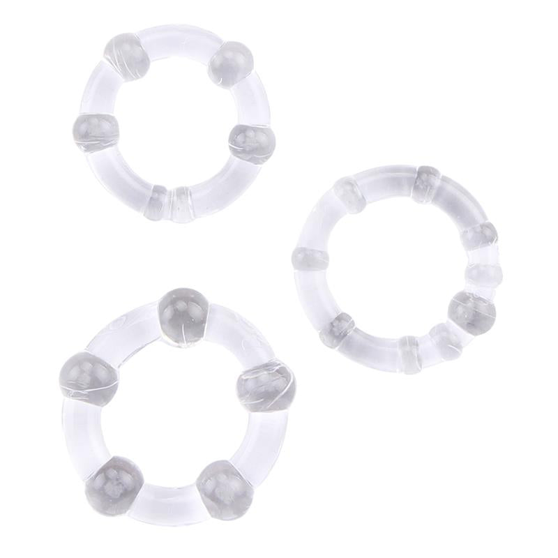 Anillos Para El Pene Beaded Transparente