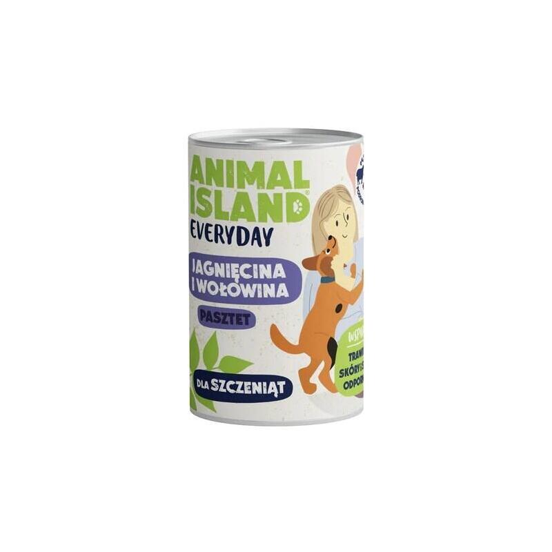 Animal Island Everyday Wolowina I Jagniecina Dla Szczeniat Puszka 400g