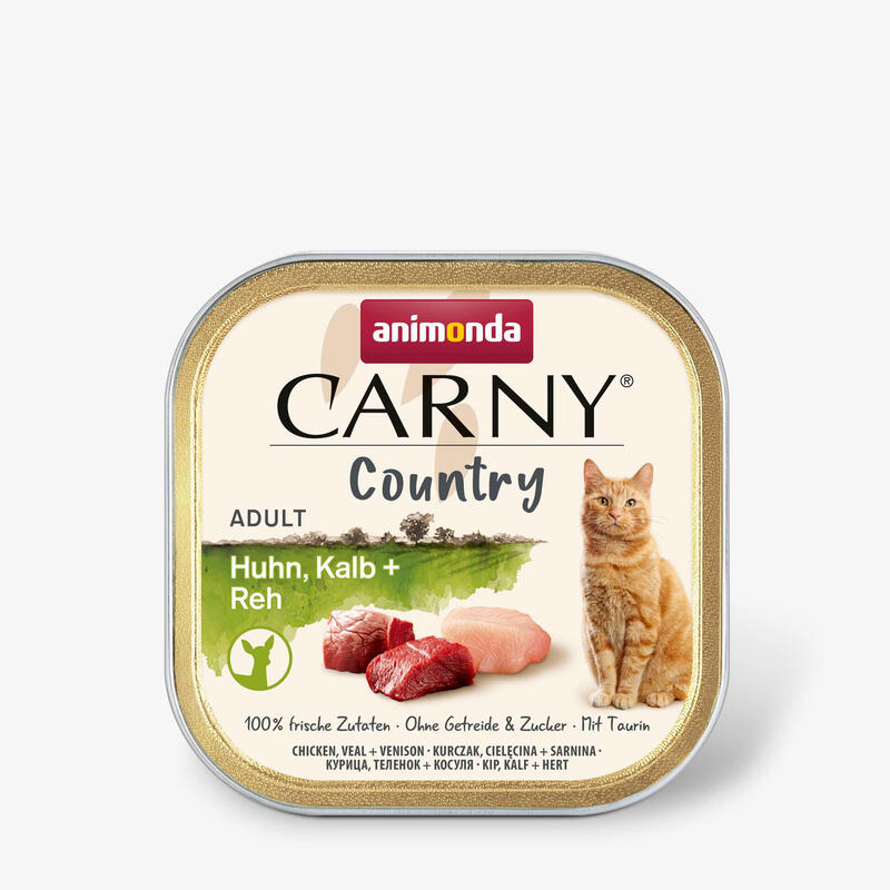 Animonda Carny Country Pollo, Ternera + Huevas - Comida Húmeda Para Gatos - 100 G