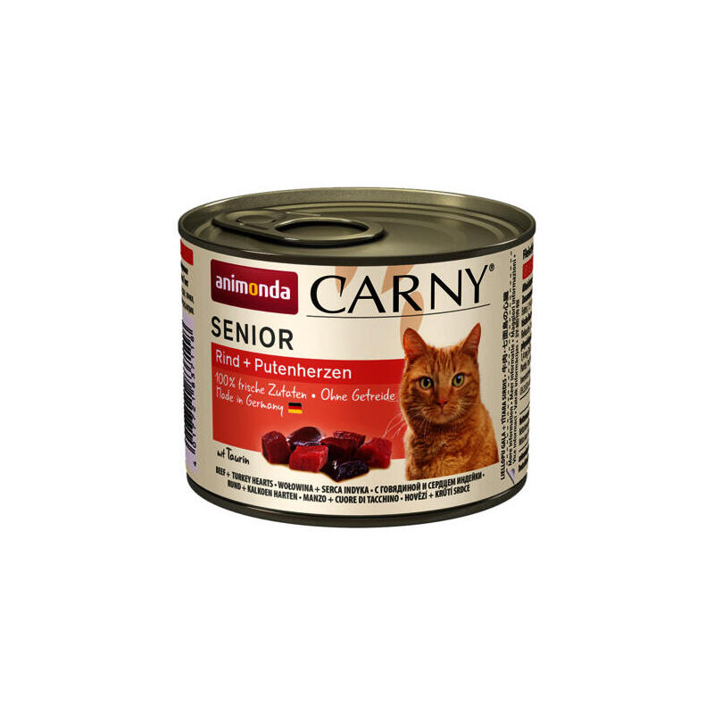 Animonda Carny Senior Sabor: Corazones De Ternera Y Pavo 200g