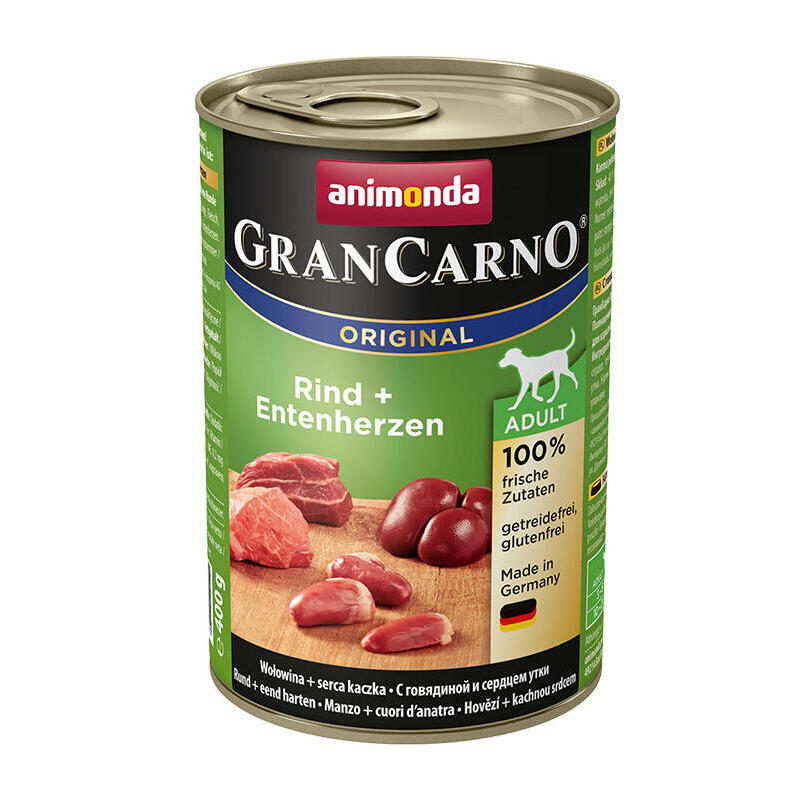 Animonda Grancarno Sabor Adulto: Corazones De Ternera Y Pato 400g