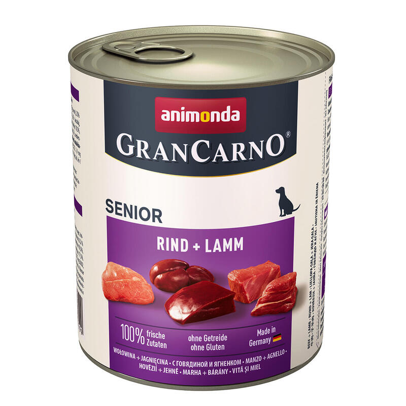 Animonda Grancarno Senior Sabor: Ternera Y Cordero - Lata 800g