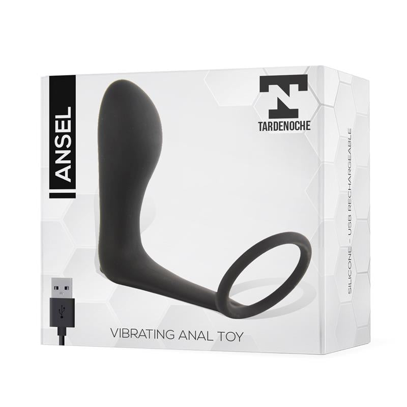 Ansel Plug Anal Con Vibración Y Anillo Usb Silicona