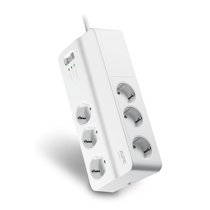 Apc Limitador De Tension 6 Salidas Ac 230 V 2 M Blanco Pm6-Gr
