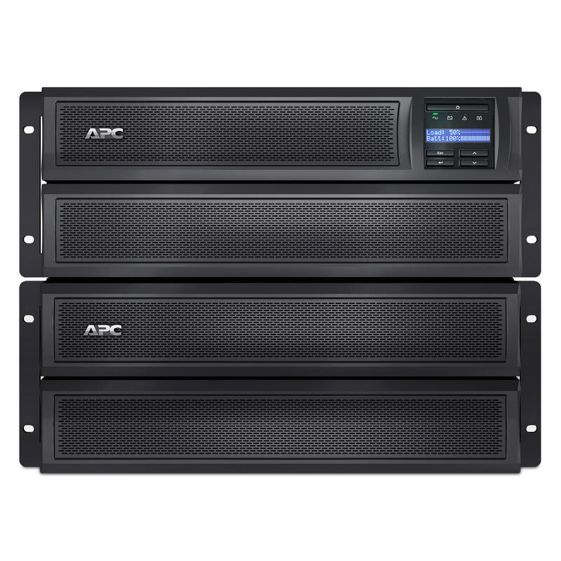 Apc Smart-Ups X 3000 Rack/Tower Lcd Ups (Montaje En Rack / Externo) Ca 230 V 2700 Vatios 3000 Va Ethernet 10/100 Rs-232 Usb Conectores De Salida: 12 4u Negro Con Apc Ups Network Management Card Ap9631 Extensión De Garantía Disponible W