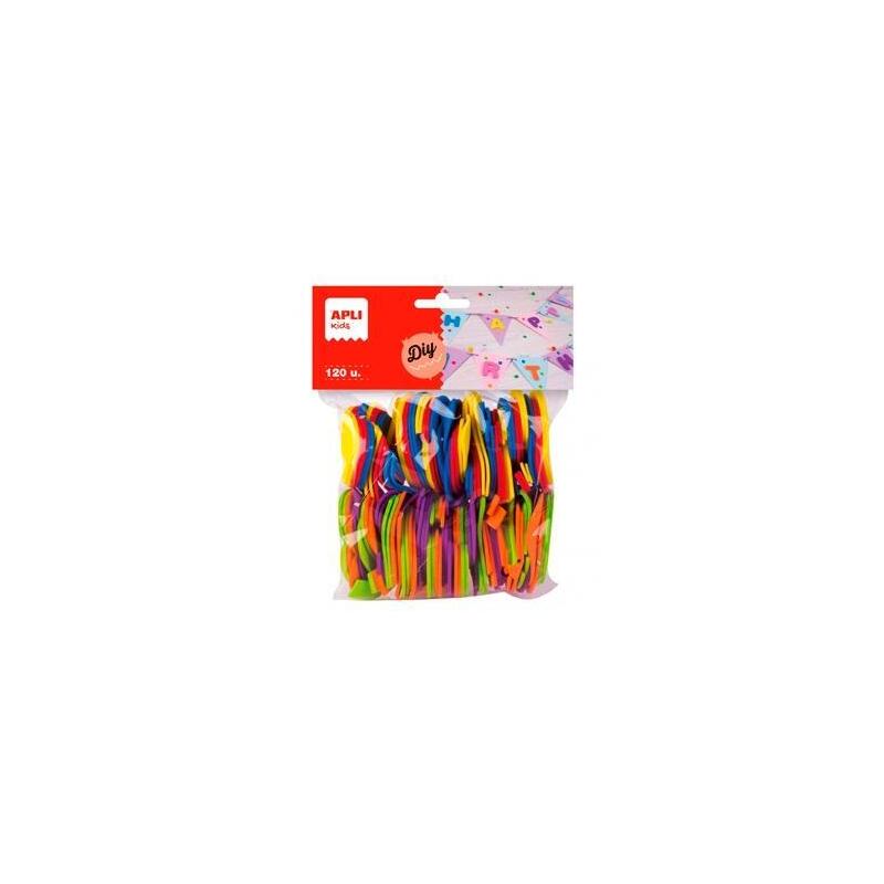 Apli Formas Goma Eva Números 50mm Colores Surtidos -120u-
