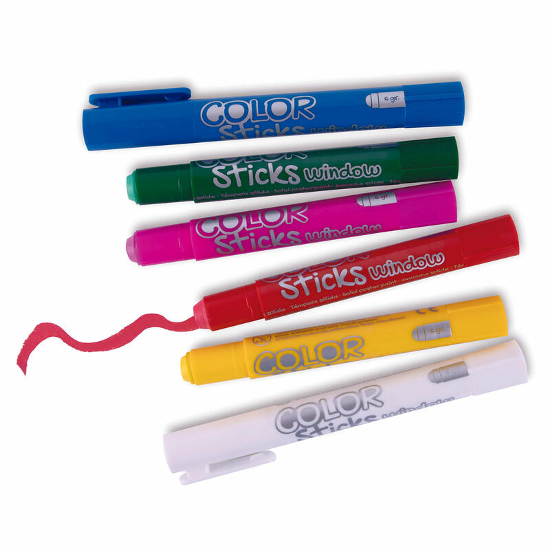 Apli Pintura Color Sticks Window Para Ventanas Barra 6gr Estuche De 6 C/Surtidos