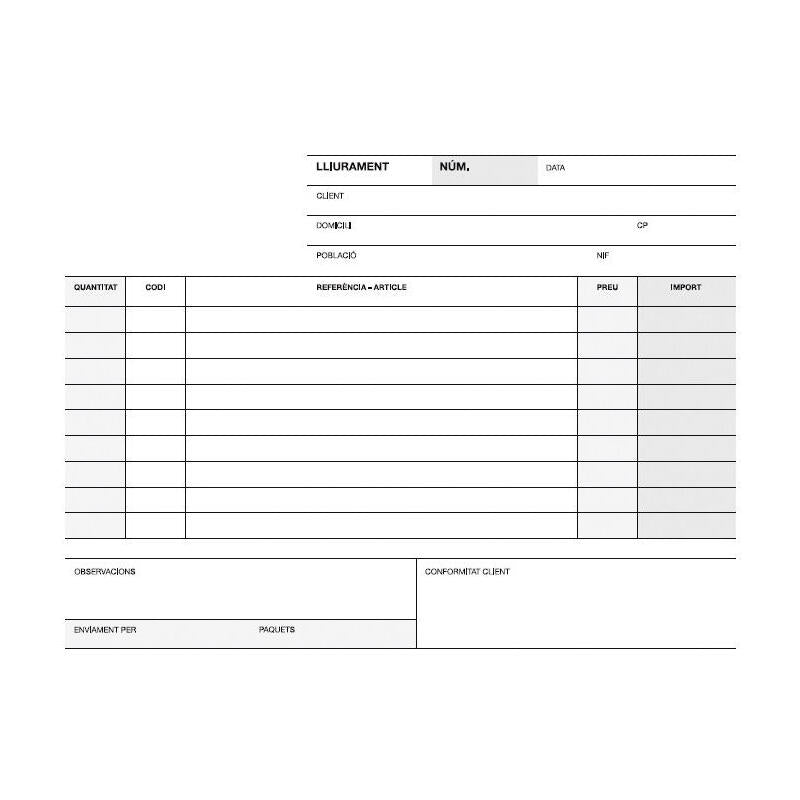 Apli Talonario Entrega 1/4 Apaisado Triplicado - 210x148mm - Numeracion Secuencial - Papel Autocopiativo - Tres Copias - Blanco