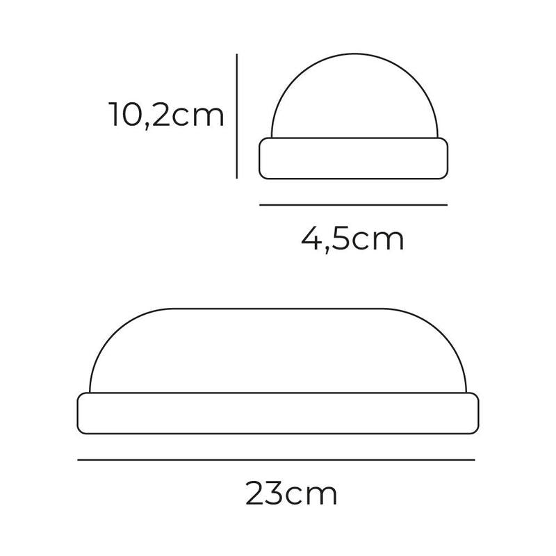 Aplique Oval Led 18w 1820lm 6400k 23x4,5x10,2cm Edm