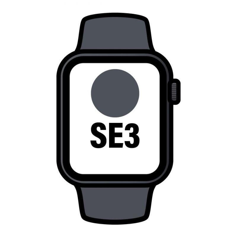 Apple Watch Se3 Gps Cellular 40mm Caja De Aluminio Medianoche Correa Deportiva Medianoche M L