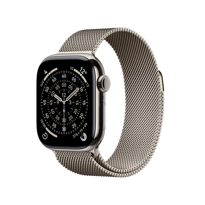 Apple Watch Series 11 (Gps + Cellular) 42 Mm Titanio Natural Reloj Inteligente Con Pulsera Milanese Loop Malla De Acero Inoxidable Natural Tamaño De La Muñeca: 130-180 Mm 64 Gb Lte Wi-Fi 4 Uwb Bluetooth 5g 34.6 G
