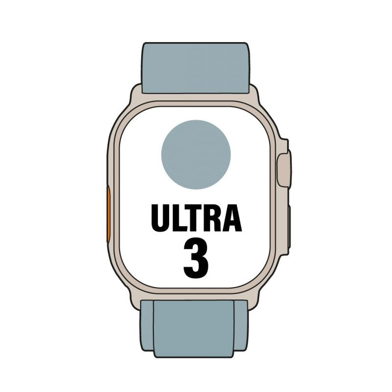 Apple Watch Ultra 3 Gps Cellular 49mm Caja De Titanio Natural Correa Loop Alpine Azul Claro S
