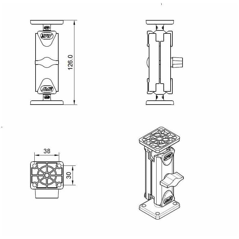 Arat Bigmount Soporte Pasivo Tableta Gráfica, Teléfono Móvil/Smartphone, Navegante, Tablet/Umpc Negro