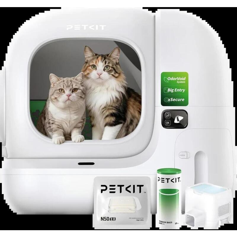Arenero Autolimpiable Petkit Purobot Max 3 Premium Kit - Con Tecnología Xsecure - Control App - Capacidad Extragrande