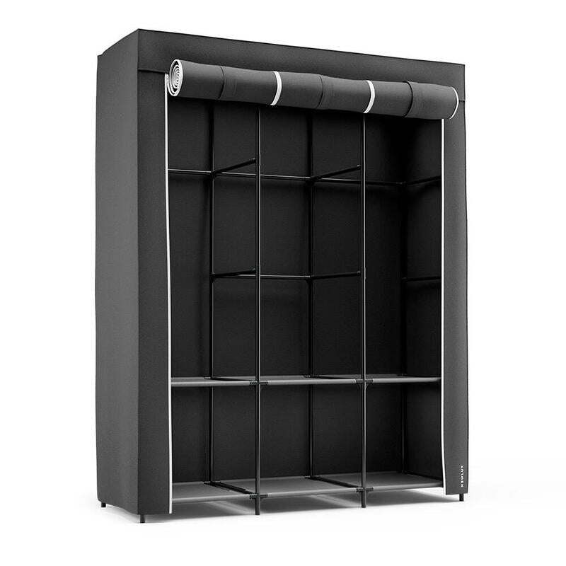 Armario De Tela Canvas V130 Negro 130 X 45 X 167 Cm