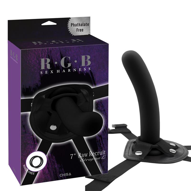 Arnés Con Dildo Raw Recruit Talla L Negro