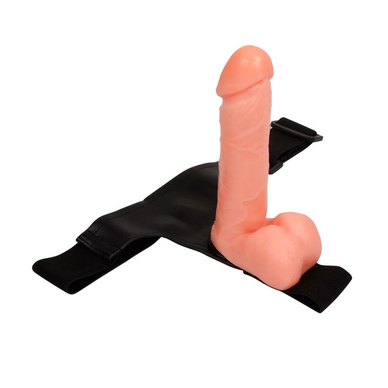 Arnés Con Dildo Y Testículos 17.5 Cm