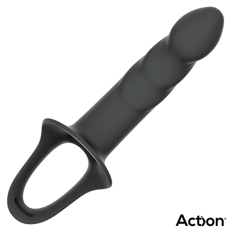 Arnés Strap-On Con Dildo Hueco Silicona Premium Talla L Negro