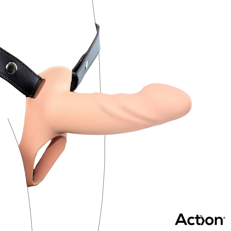 Arnés Strap-On Con Dildo Hueco Silicona Premium Talla S