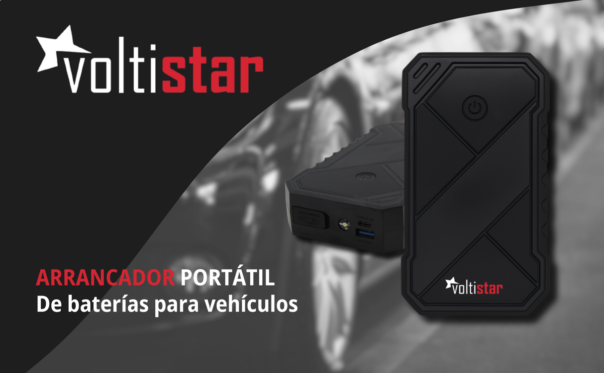 Arrancador De Coche 8000Mah Inteligente Hasta 5L Gasolina Y 3L Diesel