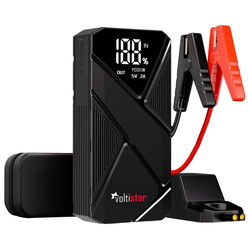 Arrancador De Coche 12000mah Inteligente Hasta 6l Gasolina Y 4l Diesel