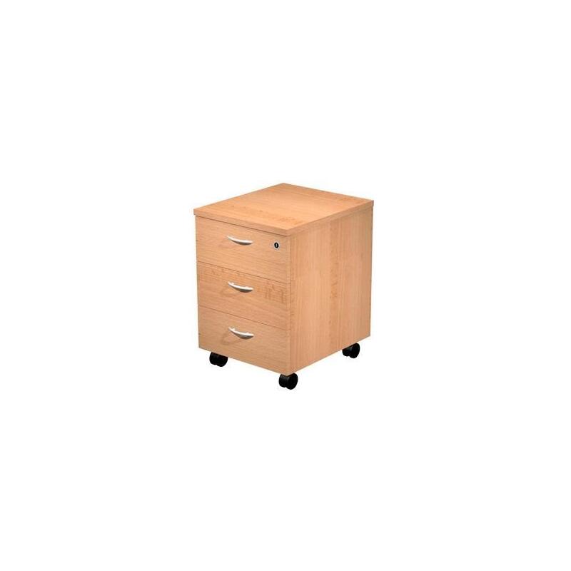 Artexport Cajonera Presto 3 Cajones C/Ruedas Guías Metálicas Cerradura Haya -Desmontado-