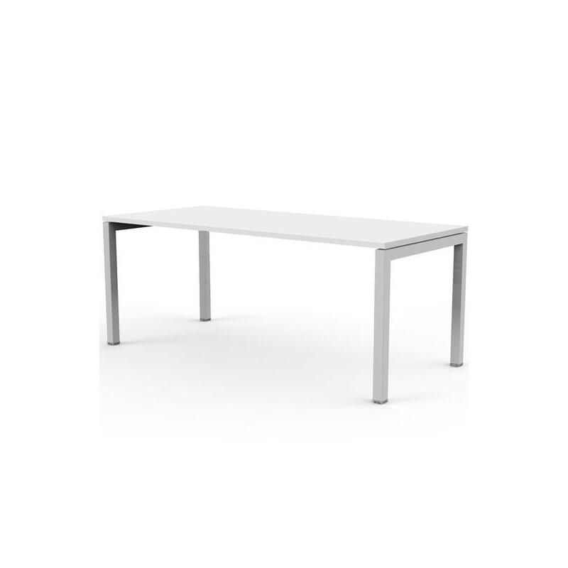 Artexport Mesa Escritorio 140 Venere 60 Con 4 Patas De Metal 40x40mm Tablero De 22mm Blanco