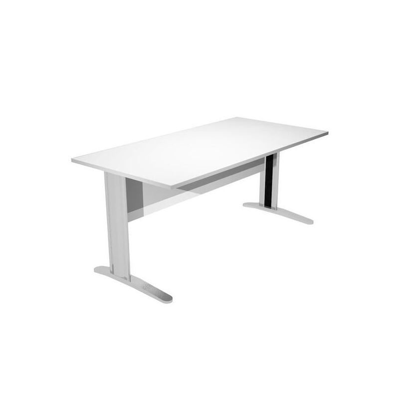 Artexport Mesa Escritorio Presto 160 Con Patas De Metal Tablero 22mm Blanco