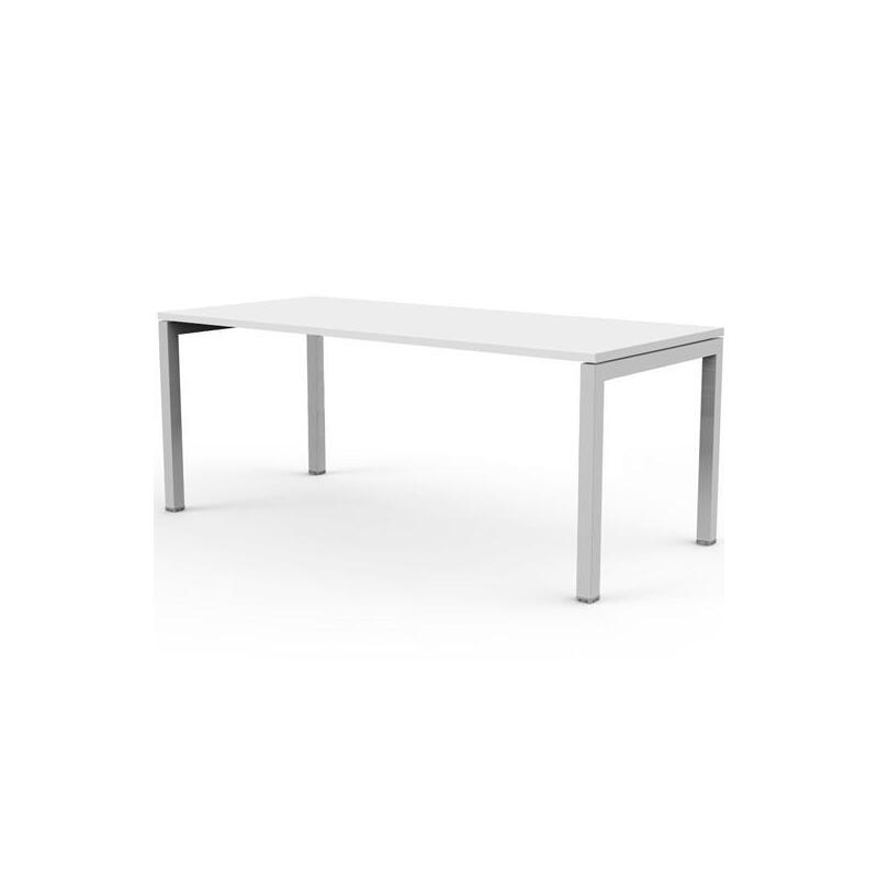 Artexport Mesa Escritorio Venere 140 Con 4 Patas De Metal 40x40mm Tablero 22mm Blanco