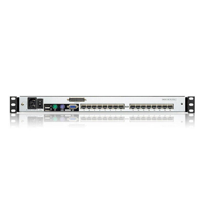 Aten 16-Port 17" Lcd Cat5e/6 Kvm Switch (Dual Rail) Conmutador Kvm De 16 Puertos Con Pantalla Lcd De 17 Pulgadas Para Cables De Cat. 5e/6 (Dos Módulos Retráctiles)