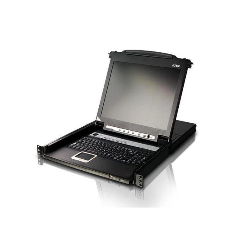 Aten Desktop Kvm 16 / Cl5716n-Ata-Xg El Switch Kvm Lcd Slideaway Cl5716 Es Una Unidad De Control Que Permite Acceder A Multiples Servidores Desde Una Única Consola Ps/2 O Usb. Una Sola Unidade De Cl5708 Puede Controlar Hasta 16 Computadores