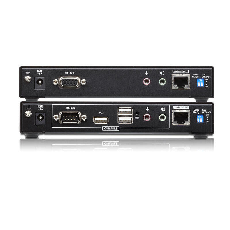 Aten Desktop Kvm Usb 2.0 Dvi Dual View Hdbase T2.0 Kvm Exten Aten Ce624, Transmisor Y Receptor, Inalámbrico, 150 M, Cat5e,Cat6,Cat6a, Teclas De Acceso Rápido, Botones, Negro