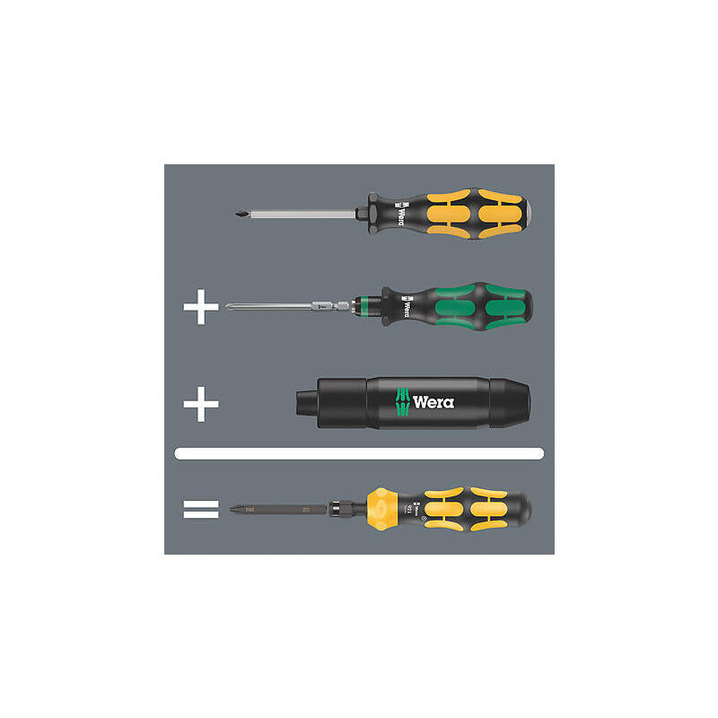 Atornillador Wera 921 Kraftform Plus Negro Amarillo, 1/4" 05018100001