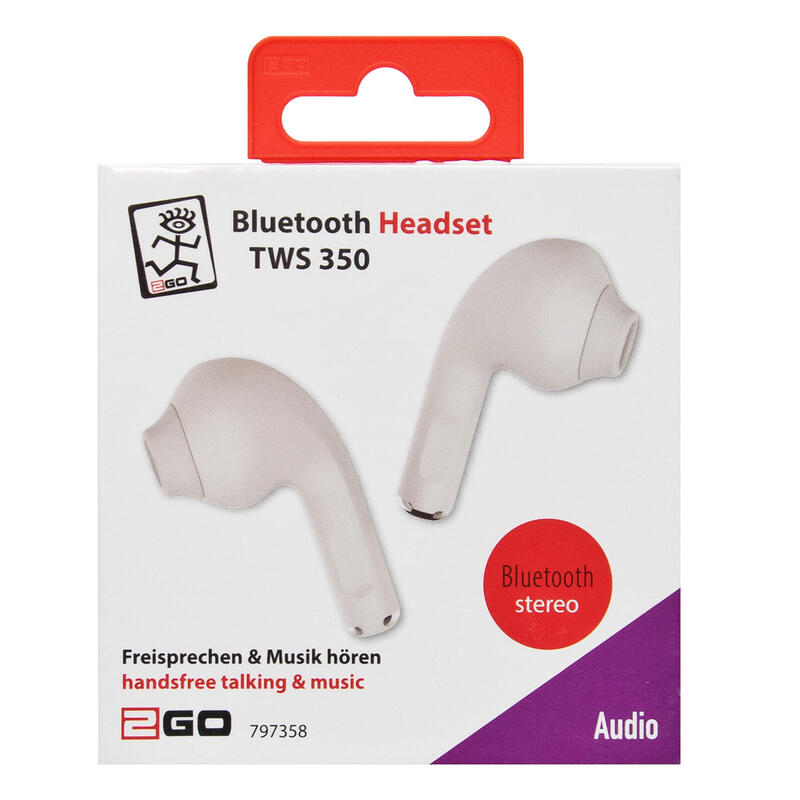 Auricular Bluetooth 2go Tws 350 Blanco
