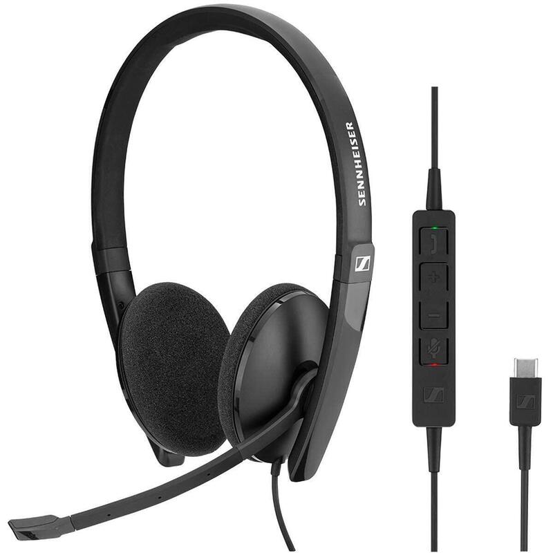 Auricular Epos I Sennheiser Adapt 160t Usb-C Ii Adapt 100 Series Usb-C Negro Certificado Para Equipos De Microsoft, Optimizado Para Uc