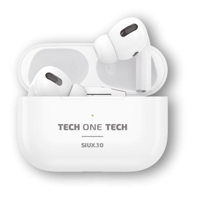 Auriculares Bluetooth Tech One Tech Siux.10 Tec1410 Con Estuche De Carga Autonomía 5h Blancos